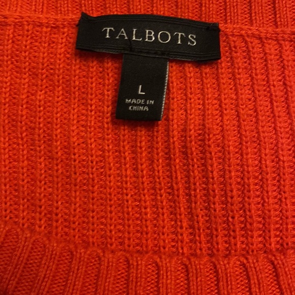 Talbots Red Sweater with Elbow Pads - Picture 3 of 4